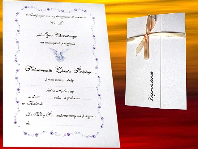 Chrzest Zaproszenia Zaproszenia Art Hand Studio Artystyczne